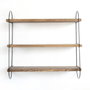Hanah Home Wr041 Estantería Decorativa de Madera y Metal Nogal y Negro